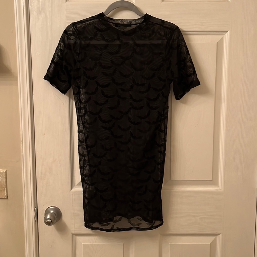 Nasty gal mesh dress. Black with bats.